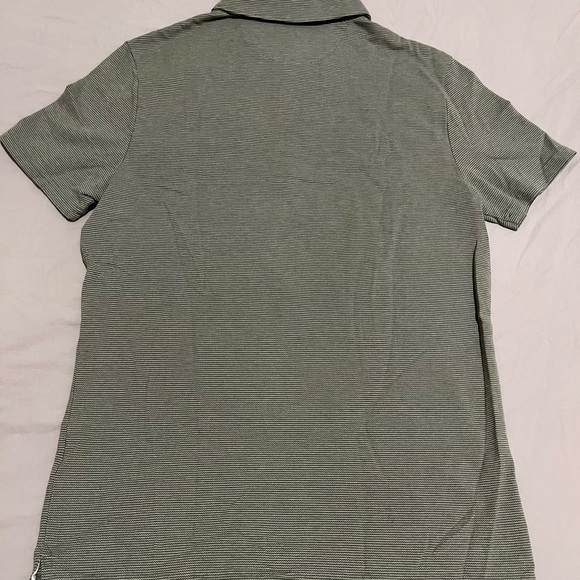Banana Republic NWT Mens Green w/ White Stripes Polo Small - Picture 5 of 5